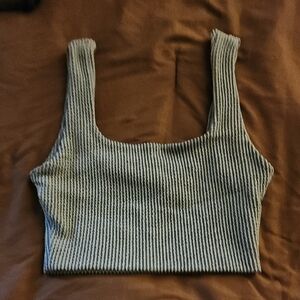 Willowroot Gray Ribbed Tank Top